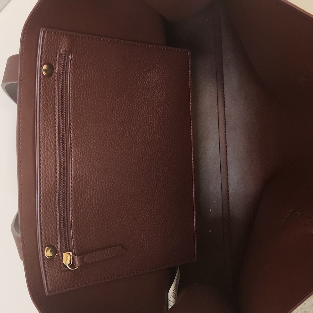 Rachel Zoe Burgandy Arialith in Bordo Vegan Leather Tote - Picture 8 of 9